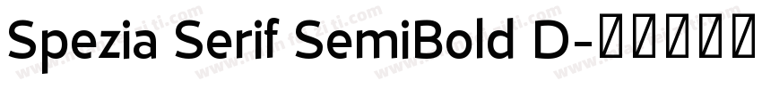Spezia Serif SemiBold D字体转换